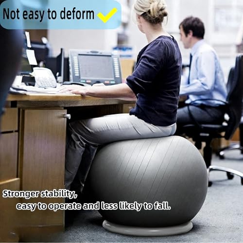 2 Pack Yoga Ring, High Strength PVC Yoga Circle for Women & Men, Non-Slip Smooth Surface, Home Gym Fitness Accessories for Balance Stretching Shaping(Gray&Yellow)