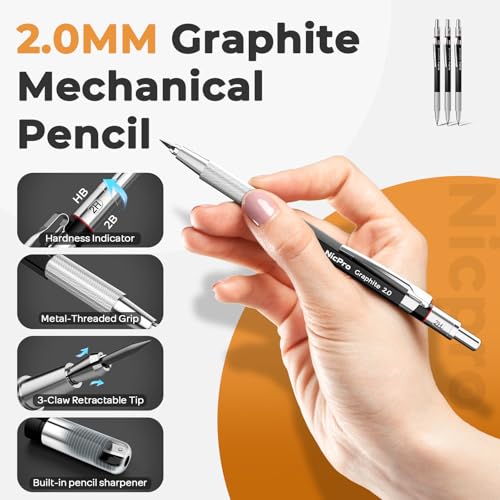 Nicpro Art Drawing Supplies Kit in Leather Case