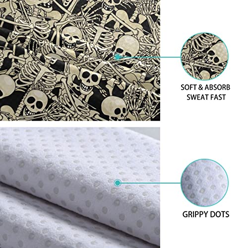 Yoga Mat Towel Fun Skull, 73" x 27" - color: Fun Skull