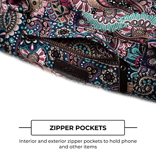 Mount Adams Yoga Mat Bag, 26"x8"x8", Fits Mats up to 74"x26"x6mm - color: Paisley