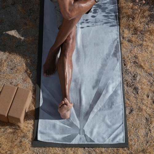 Manduka Yogitoes Hot Yoga Mat Towel - 71" | Moisture Activated Grip | Patented Silicone Nubs | Highly Absorbent, Durable | Made from Recycled Materials | 71 x 24 Inches | Diamond Invincible - color: Diamond Invincible, size: 71" x 24"