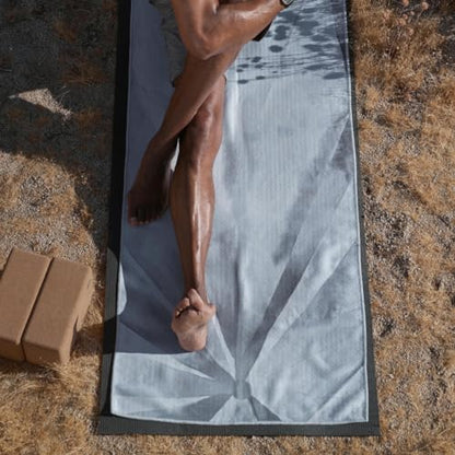 Manduka Yogitoes Hot Yoga Mat Towel - 71" | Moisture Activated Grip | Patented Silicone Nubs | Highly Absorbent, Durable | Made from Recycled Materials | 71 x 24 Inches | Diamond Invincible - color: Diamond Invincible, size: 71" x 24"