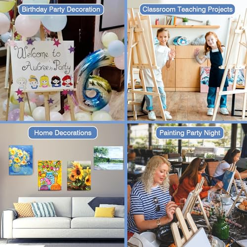 ESRICH Stretched Canvases for Painting 8x10, 10 Pack 8x10 Canvas Value Pack,Primed Acid-Free Cotton Blank Canvas, Paint Canvases for Oil & Acrylic Paint. - size: 8X10IN 10 Packs