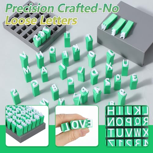 Clay Stamps Letters and Numbers, Complete Uppercase and Number Stamp | Complete uppercase letter, number stamp set for clay.Plastic,clear impressions.Easy press-on use.For pottery,ceramics,DIY