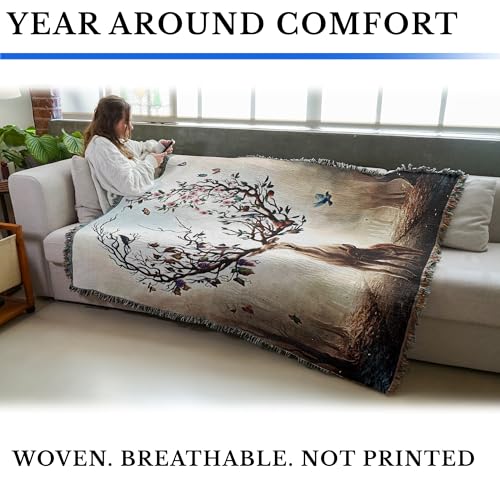 Pure Country Weavers Seasons Change Blanket by Jonas Jödicke - Gift Tapestry Throw Woven from Cotton - Made in The USA (72x54) - color: Seasons Change, size: 72x54