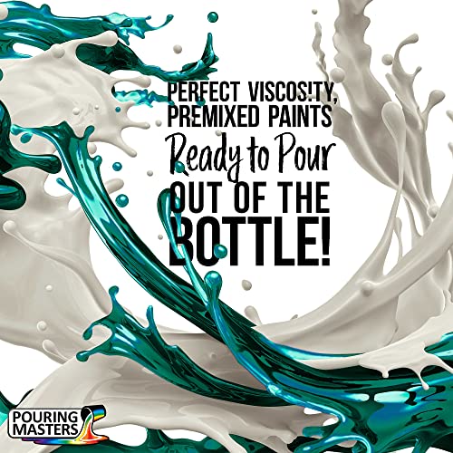 Pouring Masters Magic Aqua/Violet Iridescent Special Effectsr Acrylic Pouring Paint - Premium 32-Ounce Pre-Mixed Fluid Acrylic Paint - Fluid Art Supplies for Canvas, Wood, Paper, Tile & Rocks - color: Magic Aqua/Violet, size: 32 Fl Oz (Pack of 1)