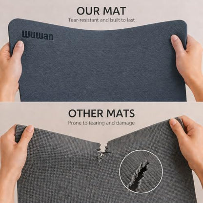 TPE Yoga Mat 72"x26"x0.4" Thick Non Slip Exercise Fitness Mat - color: Blue