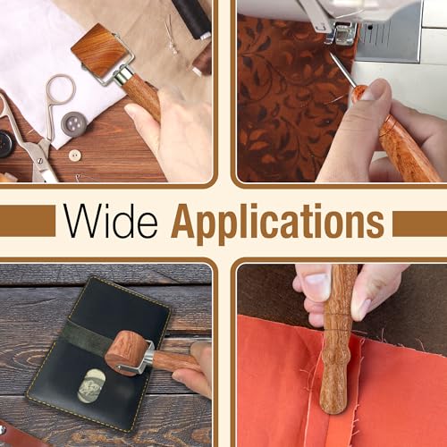 Savina Seam Roller & Stiletto for Sewing/Quilting - Wooden Pressing Roller, Easy to Grip Handle - Wooden Sewing Quilting Tools Set - color: Seam Roller + Stiletto