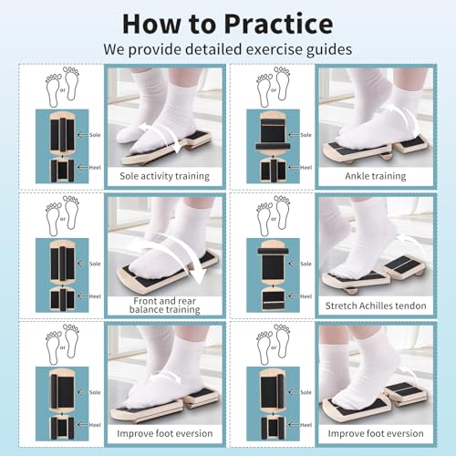 Professional Ankle Balance Board - Adjustable Foot Strengthener with 12 Interchangeable Pods for Stability Training at Home, Gym, Outdoor & Workspace, Physical Therapy and Pain Relief
