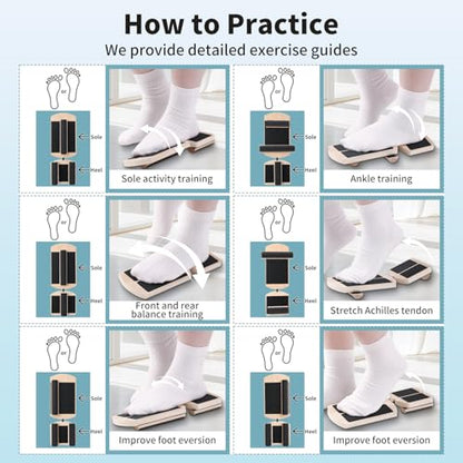 Professional Ankle Balance Board - Adjustable Foot Strengthener with 12 Interchangeable Pods for Stability Training at Home, Gym, Outdoor & Workspace, Physical Therapy and Pain Relief