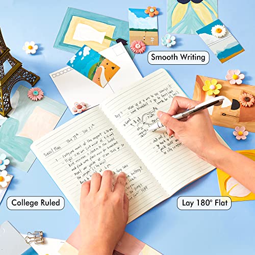 36 Pack Soft Cover Journal Bulk, Feela Lined Blank Travel Journal for Women Men Writing, Notebooks College Ruled for Work, Note Taking Notebook School Business Supplies, 8.2” x 5.5”, A5, Blue - color: 36 Blue