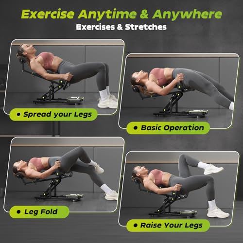 Mini Inversion Chair for Back Pain Relief, Compact Foldable Back Stretcher with Spine Decompression, Full Back & Neck Stretch, Easy Assembly, 330 lbs Weight Capacity