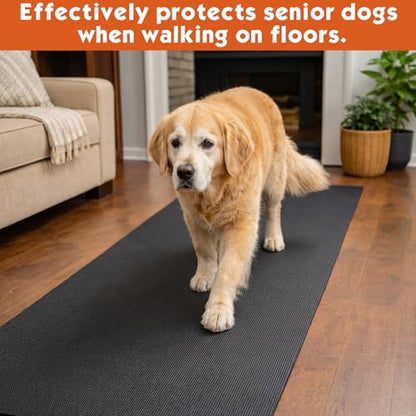 Nuanchu Yoga Mat Roll 24 inch Width, 4mm Thick Non Slip Exercise Mat, Large Anti Tear Gym Flooring for Home Workout, Fitness, Senior Dog Floor Protection - size: 50ft