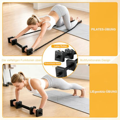 10-in-1 Pilates Bar Kit Works as Ab Rollers, Power Twister and Dumbbells