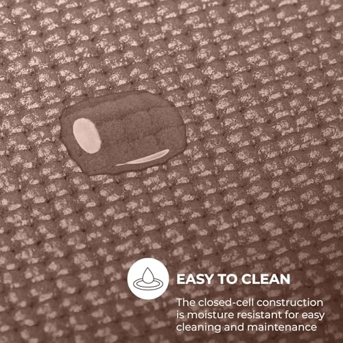 Voyage 5mm Thick Yoga Mat Roll, 50ft x 24in - color: Chocolate