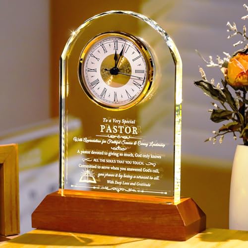 Ornalrist Pastor Appreciation Clock Gifts for Men Thank You for Pastor - color: Pastor Gifts