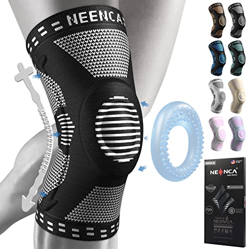 NEENCA Professional Knee Brace, Medical Knee Support for Women & Men Relief - color: Black, size: Large
