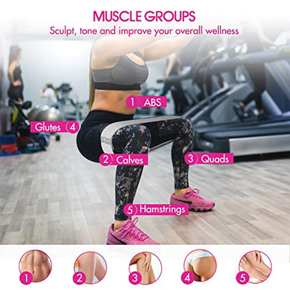 Resistance Bands, Fabric Workout Bands for Women & Men, Cloth Booty Resistance Loop Bands, Thick Squat Bands for Butt/Legs/Thigh/Hip/Glute Excersing - color: Pink/gray/black