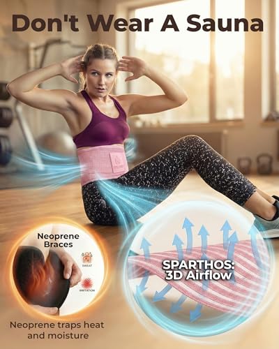 Sparthos Back Brace for Women & Men, Sciatica, Lower Back Pain - Pink-L - color: Flamingo Pink