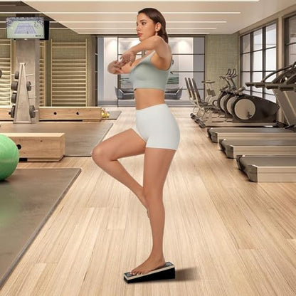 Athletic Balance Boards,Slant Board,Wobble Board,Balance Wedge for Condition Your Body and Prevent Injury - color: Black