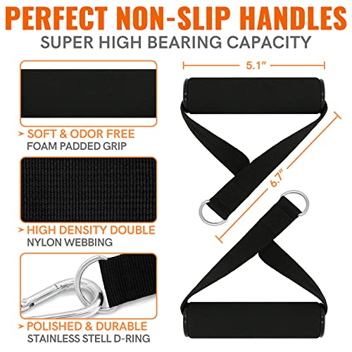 Aihoye Resistance Bands with Handles & Door Anchor for Strength Training - color: 5-105LB Set (11 Pcs)