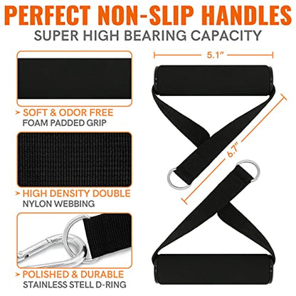 Aihoye Resistance Bands with Handles & Door Anchor for Strength Training - color: 5-105LB Set (11 Pcs)
