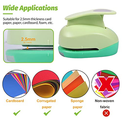 UCEC Hole Punch, Paper Punch, 1.5 Inch Circle Punch, Hole Puncher Shapes, Large Paper Punches for Crafting Scrapbooking Craft Handmade Cards Arts Fun Projects - color: Circle, size: 1.5 Inch