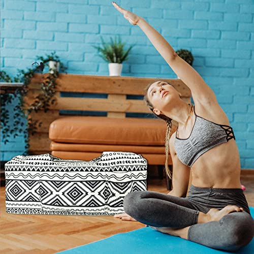 Yoga Mat Bag - Large Yoga Bag with Yoga Mat Strap, Zipper and Pockets - Yoga Bags and Carriers Fits All Your Stuff - Personalized Yoga Mat Bags for Women Fits Most Size Mats - color: Bohemian
