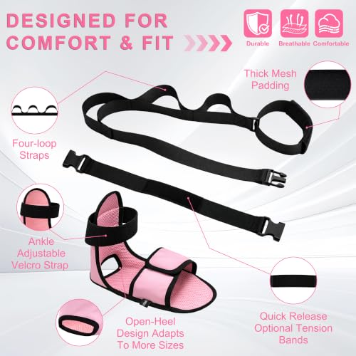 SPRING SEAON Knee Replacement Recovery Aids, Leg Stretcher Strap Kit - color: Pink