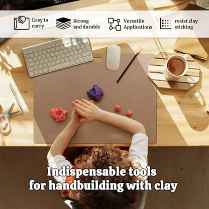 Calpalmy Clay Wedging Board with Convenient Built-in Handle - 12 x 18" Portable Clay Board for Ceramics, Clay Crafts, and Pottery - Sturdy 9mm Thickness MDF Tote Board for Clay Art Enthusiasts - size: 18"x12" (9mm thick)