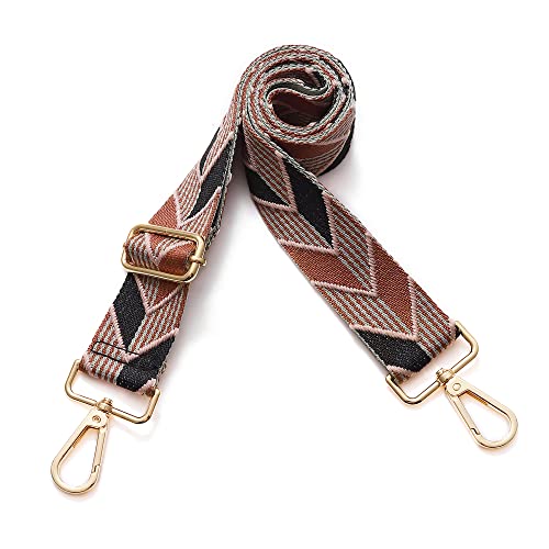 S-Jacorry Purse Strap Replacement Crossbody Wide Shoulder Strap Adjustable Canvas Straps Handbag Strap Replacement Belts - color: Gold Buckel-531