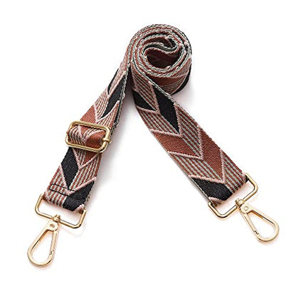 S-Jacorry Purse Strap Replacement Crossbody Wide Shoulder Strap Adjustable Canvas Straps Handbag Strap Replacement Belts - color: Gold Buckel-531
