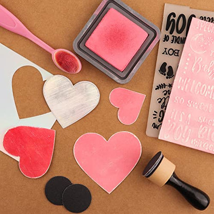 64Pcs/Set Ink Paints Blending Tool Mini Sanding Disks Round Foam Refills for Scrapbooking to Work on cardstock, Control of Ink Placement, Ink Blending Tool with Spare Pads for Rubber Stamping - size: 64Pcs/Set
