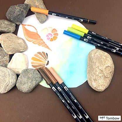 Tombow ABT 027 Dual Brush Pen - Dark Ochre - color: 027 Dark Ochre
