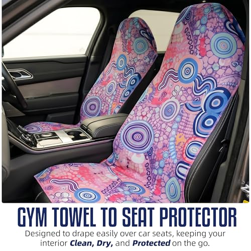 CHEEKY WINX Hooded Microfiber Gym Towel – Highly Absorbent Car Seat Towel with Carry Bag – Double-Sided Sweat Towel, Reversible, Quick Dry & Sand-Resistant Fabric, Joy, 130 x 60cm - color: Joy