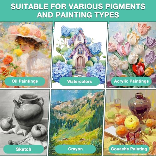 ESRICH Stretched Canvas, 6 Pack 8x8, Primed Acid-Free, Wood Framed Blank Canvas, Art Canvases for Beginners, Artists, Used for Oil, Acrylic Paint, Pouring Painting - style: 6 Packs Stretched Canvas - 8*8in