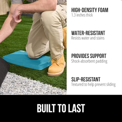 GORILLA GRIP® Extra Thick Foam Kneeling Pad for Gardening 17.5x11 Turquoise - color: Turquoise