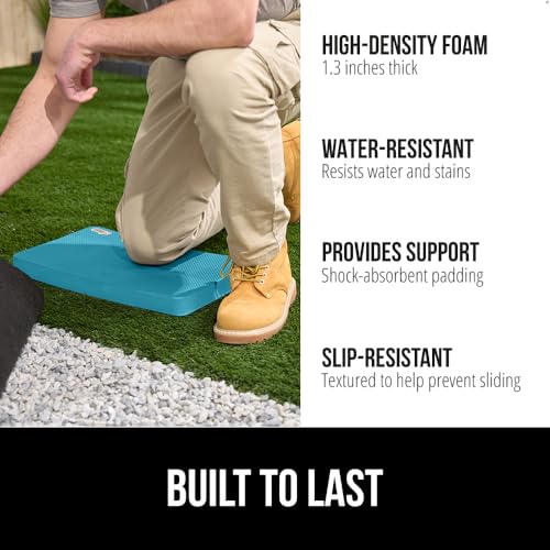 GORILLA GRIP® Extra Thick Foam Kneeling Pad for Gardening 17.5x11 Turquoise - color: Turquoise
