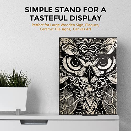 TR-LIFE Plate Stands for Display - 3 Pack 10 Inch Large Picture Stand | Metal Plate Holders for Displaying Decorative Plates, Platters, Books, Plaques, Picture Frames - Tabletop Easel