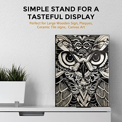 TR-LIFE 4 Pack 10 Inch Large Plate Stands for Display - Metal Plate Holder Stand + Picture Stand + Small Easels for Decorative Plate, Platter, Book, Plaques, Photo Frame, Tabletop Art - size: 10 Inch