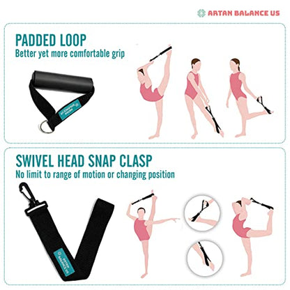 Artan Balance Stretching Straps for Flexibility, Balance, and Leg Stretching – Multiple Styles for Yoga, Ballet, Dance, Gymnastics & Physical Therapy - size: FlexPro