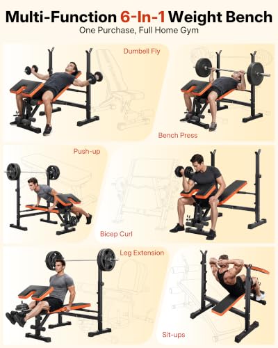 YOLEO 880-1980LBS ASTM-Certified All in One Weight Bench Set Home Strength
