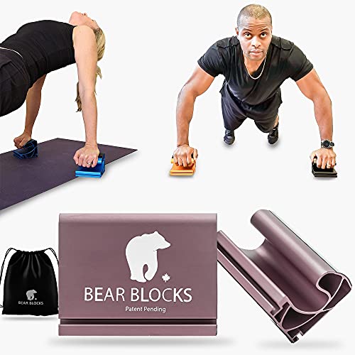 Pushup Bars - Safe Push Up Bars - Strength training Pushup Stands Perfect for Home Gym & Traveling Fitness - Lightweight, Non-Slip Bodyweight Training Workouts Blocks - color: Pink