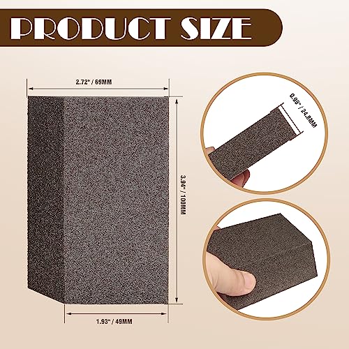 8pcs Angled Sanding Blocks Assortment Kit, Sponge Sand Block Washable and Reusable, Wet & Dry Sandpaper Block for Wood Metal Drywall and Furniture Paint - 60/80/100/120 Grit - size: 60/80/100/120 Girts