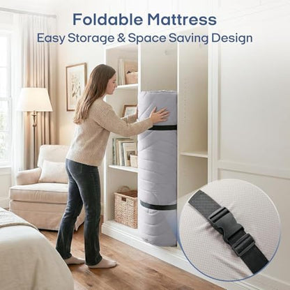 ZonLi Japanese Floor Mattress Futon Mattress King Size 4 Inch Thick - color: Grey-1, size: King (80"L x 76"W x 4"Th)