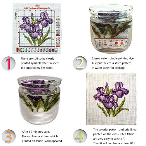 Printed Cross Stitch Kits 11CT 15X15inch DIY Embroidery Starter Kits Easy Patterns Embroidery for Girls Crafts DMC Stamped Cross-Stitch Supplies Needlework Elephant and Owls - color: Stamped 11.5×11.5 inch