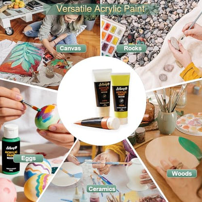Artkey Acrylic Paint - Prussian Blue (120 ml/4.06 oz) Tubes, Rich & Vibrant Pigments, Professional Artists Acrylic Paints - Art Supplies for Canvas Wood Rock Clay Fabric Ceramics Art Crafts Painting - color: Prussian Blue, size: 4.06 Fl Oz (Pack of 1)