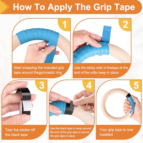 Wooden Gym Rings, 9ft Double-Layer Numbered Straps Quick Adjust | 1.25” Olympic Rings for Home Gym Small Apartment Hotel Camping Full Body Workout Calisthenics Strength Training Body