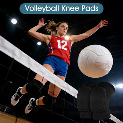 Volleyball Knee Pads 1 Pairs Soft Black Kneepads for Women Youth Girls, for Sports Dance Football Yoga Tennis Running Cycling Workout, Athletic Knee Pads for Volleyball Players (Black, Small) - size: Black, Small