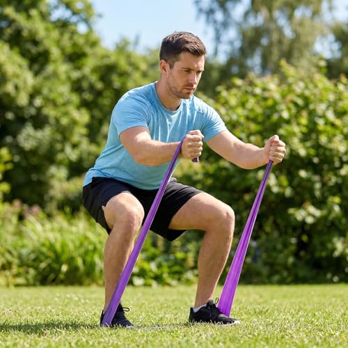 1.5M Resistance Band Elastic Stretch Band for Yoga Pilates and Strength Training - color: purple
